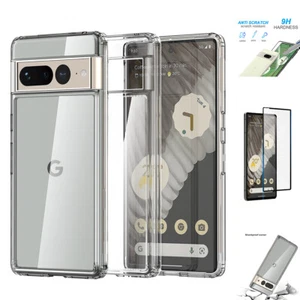 For Google Pixel 7 / 7 Pro Case Clear Shockproof Slim Cover & Screen Protector - Picture 1 of 13