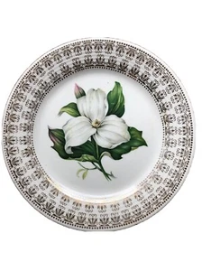 L Exquisite American Limoges 22k gold 5.5” plate flower - Picture 1 of 3
