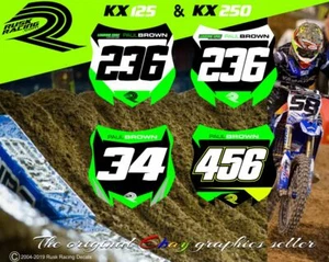 3" Custom mini number plates 12 pack ktm yamaha honda suzuki kawasaki husqvarna - Picture 1 of 4