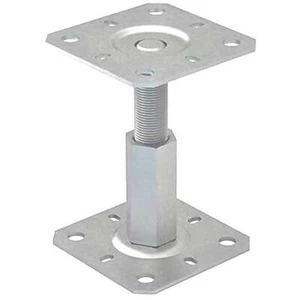 Heavy Duty Galvanised Adjustable 100-150mm Elevated Post Base Support DIYUK - Picture 1 of 11