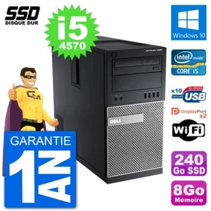 PC tour DELL 7020 Intel Core i5-4570 RAM 8Go SSD 240Go Windows 10 Wifi - Bild 1 von 3