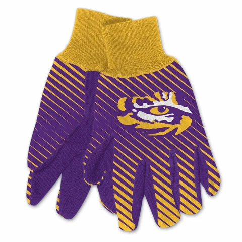 NEW! 2T LSU Tigers Colored Palm Utility Gloves Cover