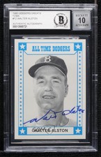1980 TCMA All Time Brooklyn/Los Angeles Dodgers Blue Back Walter Alston Auto HOF