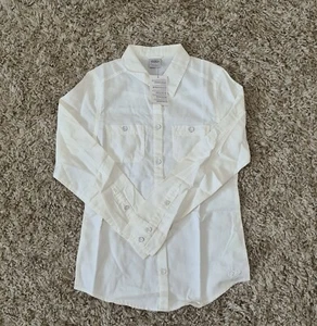 Nike Shirt Womens Small White Linen 6.0 Skateboarding Button Up Deadstock - Picture 1 of 10