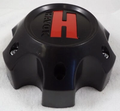 Tapas centrales de rueda Havok Wheels planas negras personalizadas # CBH06-B1P / CBH06-1P-1 Foto 1 de 4