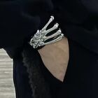Punk Gothic Skeleton Hand Finger Bone Bangle Halloween Claw Skull Bracelet
