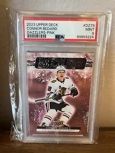 CONNOR BEDARD PSA 9 2023 UPPER DECK HOCKEY #DZ79 ROOKIE DAZZLERS PINK RC - Picture 1 of 2