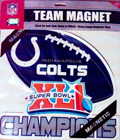 Indianapolis Colts 2006 Super Bowl Champions 12" Vinyl Auto Home Magnet Football Cover