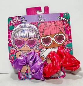 LOL Surprise Doll Valentines Day Scrunchie Hair Tie Set For Best Friends - Picture 1 of 1