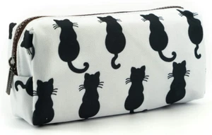 LParkin Cute Black Cat Pencil Case Bag Pouch Teach Gift Gadget Bag Storage Makeu - Picture 1 of 7