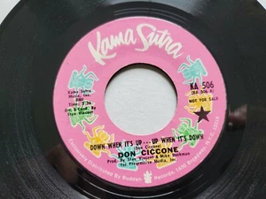 DON CICCONE - Down When It's Up Up When It's Down 1970 PROMO Pop Psych CRITTERS - Imagen 1 de 2
