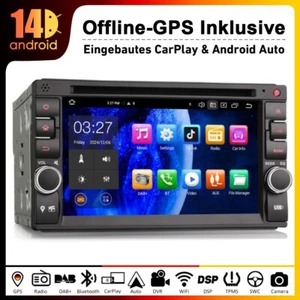 8-Kern 64GB Doppel Din Android 14 Autoradio Navi DVD CarPlay DSP DAB+ WiFi DVBT2 - Bild 1 von 15