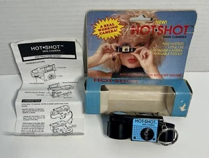 Vintage Hot Shot Mini Camera World's Smallest Working 110 Camera Blue w/keychain - Picture 1 of 23