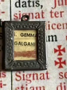 RARA RELIQUIA DE COLECCIÓN Santa Gemma Galgani: ex-Vestibus - sello de cera - ¡década de 1940! - Imagen 1 de 6