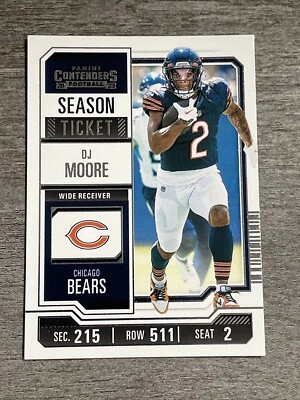 DJ Moore 2023 Panini Contenders Season Ticket Bears #18   *I732* - Image 1 of 2