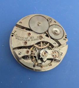 VINTAGE 16 SIZE WALTHAM CRESCENT ST MODEL 1899 POCKET WATCH PARTS - Picture 1 of 25