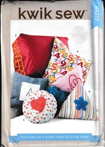 Pillows In Three Sizes & Pillow Case Sewing Pattern - Picture 1 of 3