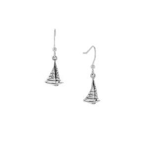 Kabana925 Sterling Silver Shepard Hook Sloop Sailing Earrings - Picture 1 of 1