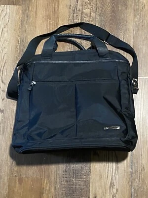 Samsonite Negro Laptop Tablet Estuche de Transporte Maletín Bolso Acolchado con Correa Bandolera Foto 1 de 4