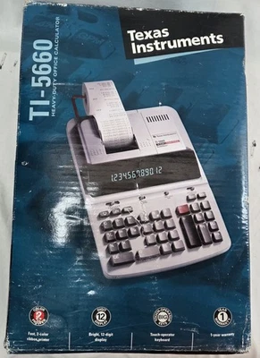 Texas Instruments Ti-5660 SuperView Printing Heavy Duty Office Calculator - Image 1 of 4