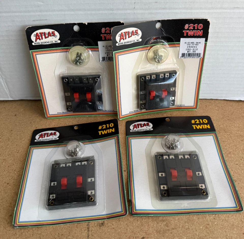 Lote de 4 interruptores de control doble Atlas #210 NOS Foto 1 de 1
