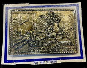 Vintage 1970’s Dalton Gang Belt Buckle Outlaws Coffeyville Kansas Raid 1892 - Picture 1 of 5