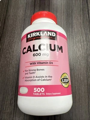 Kirkland Signature Calcio 600 mg con Vitamina D3 EXP. 5/2026 Foto 1 de 2