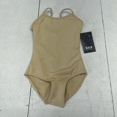 Bloch Parem Sand Beige Cami Ballet Dance Leotard Youth Girls Size 2-4 New Defect - Image 1 of 4