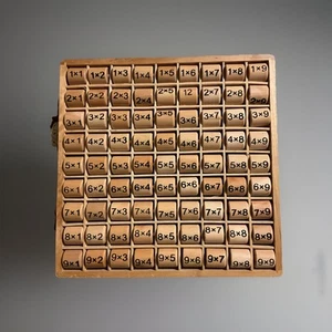Holz Multiplizier-Tabelle 1x1, Einmaleins Lernspiel ab 6 Jahren - Bild 1 von 2