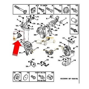 ╘ Right Engine Mount 1844C0 Engine Mounting Support Holder Impact Proof Repla - Picture 1 of 12