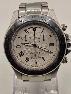 Swiss Legend Stainless Steel Chronograph Men's Watch. 6.75" Band. - Image 1 of 4