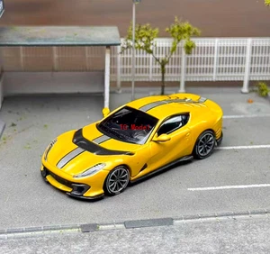 TG TOC 1:64 Yellow 812C Coupe Racing Sports Model Diecast Metal Car New - Picture 1 of 4