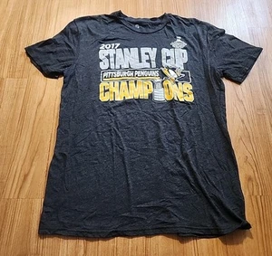 Pittsburgh Penguins 2017 Stanley Cup Champions GIII Men's XL Black Graphic Shirt - Picture 1 of 4