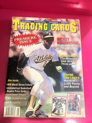 Trading Cards Magazine Premiere Issue June 1991 Rickey Henderson Oakland As - Image 1 of 4