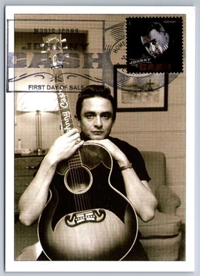 #4789 Johhny Cash FDC Maxi Card - Image 1 of 2