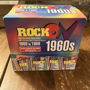 Rock On 60er Jahre 10 CD Box Set Top 40 Chartbuster von 1960 bis 1969 ORIGINAL HITS - Bild 1 von 15