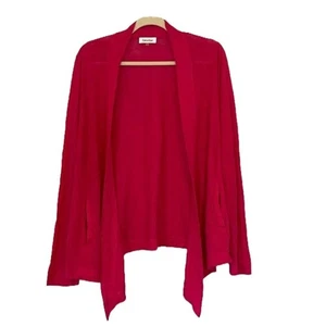 Calvin Klein Pink/Fuscia Linen Open Front Cardigan, Wrap, Drape, Asymmetrical L - Picture 1 of 9