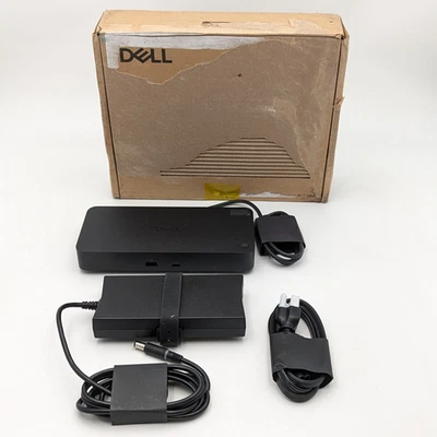 Estación de acoplamiento universal Dell WD25 100 W USB-C con adaptador de CA (0WMFT3) negra Foto 1 de 4
