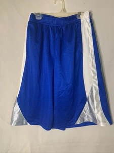 Pantaloncini casual ragazzo Nike taglia XL - blu e bianchi in vita ela con tasche 25" x 11,5" - Foto 1 di 4