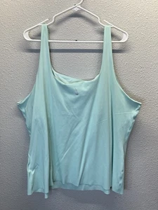 Nike Yoga Damen 3X Aqua Blau Dri-Fit Tank Top Activewear Übergröße - Bild 1 von 4