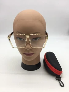 Gucci occhiali da vista donna full rim montatura ottica oro 52-16-145 - Foto 1 di 9