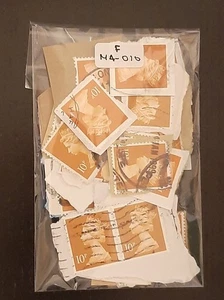 x(GB-MA010f) GB (50) Maschinenmarken 10p. Dunkelorange auf Papier UNGEPRÜFT - Bild 1 von 1