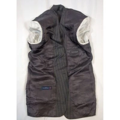 Blazer de lana Ermenegildo Zegna Suzzara para hombre 44 largo carbón rayas deportivo EE. UU. Foto 1 de 4