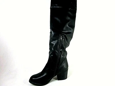 Botas de montar de bambú premium de tacón alto Victoria para mujer, negras talla 10 medianas de EE. UU. Foto 1 de 4