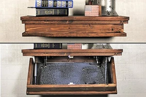 Floating Shelf with Hidden Gun Storage, shelf with Hidden Compartment - Picture 1 of 8