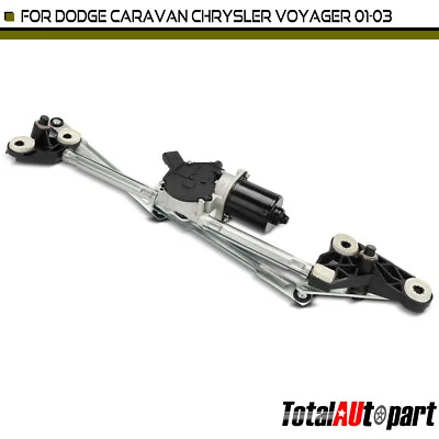 Windshield Wiper Linkage & Motor Assembly for Chrysler Voyager 01-03 Dodge Front - Image 1 of 4