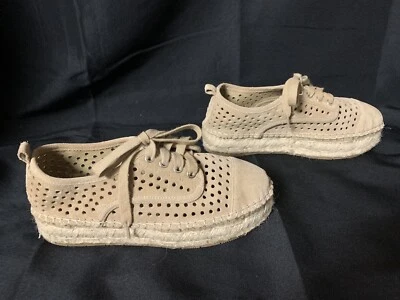 Alpargatas con cordones J/SLIDES RILEY beige gamuza cuerda plataforma talla 7,5 Foto 1 de 4