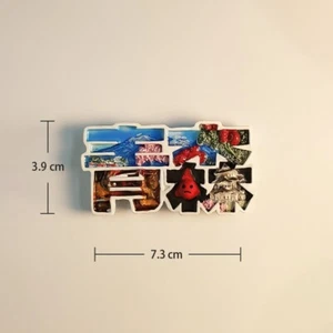 Magnete frigorifero souvenir da viaggio souvenir da viaggio 3D resina 3D isola di Honshu Aomori - Foto 1 di 5