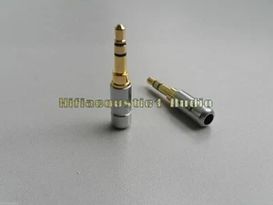 2Pcs Gold Plated DIY 3.5mm Mini Stereo Male 3.8mm Cable Earphone Mini Size - Picture 1 of 3