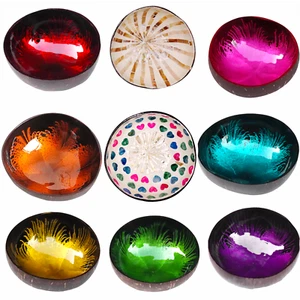 Kokosnuss Schüssel 2er Set Schale Handarbeit Bio Recycelt Umweltfreundlich Geschirr - Bild 1 von 14